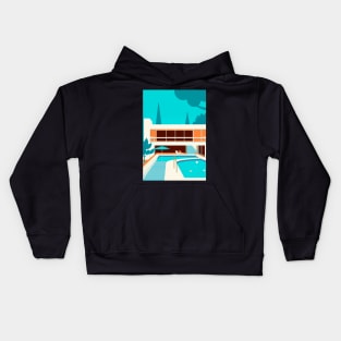 mid century modern art Kids Hoodie